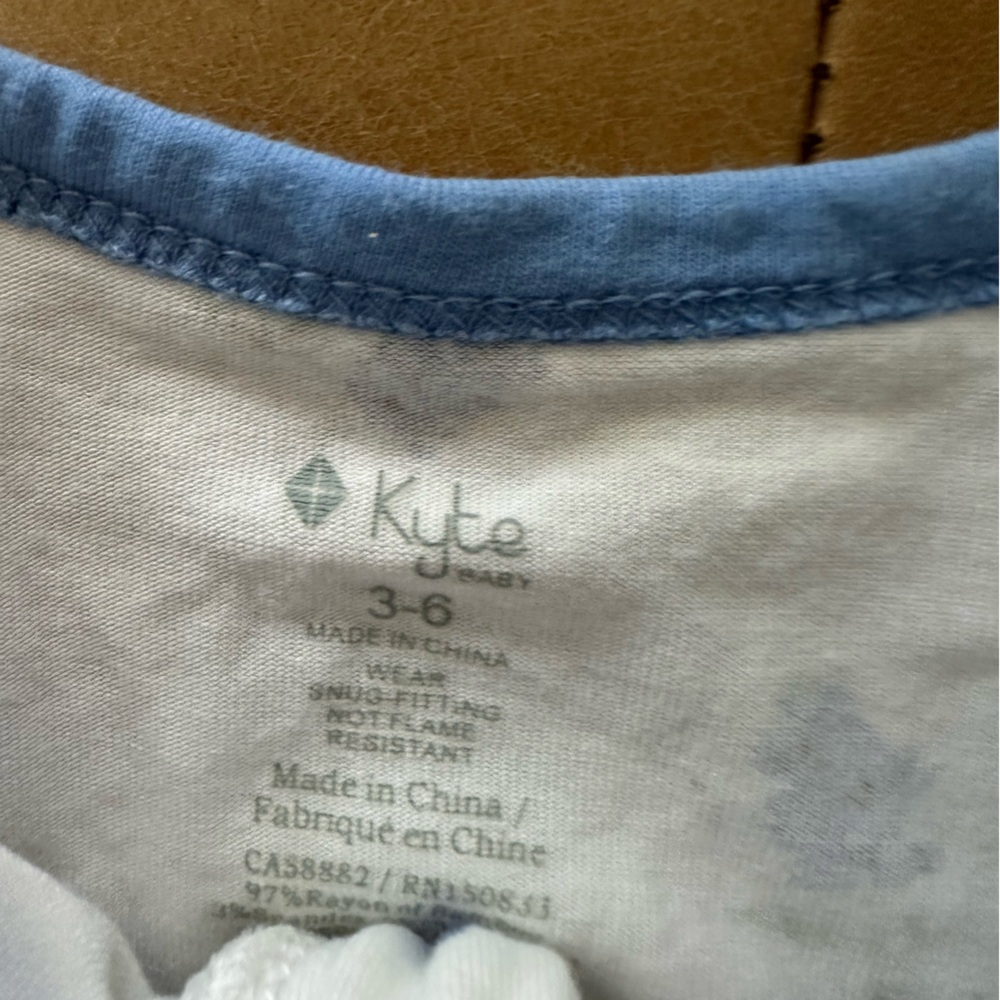 Kyte BABY Blue and White Floral Jumpsuit - Picture 3 of 3